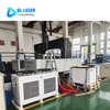 12m besleme silindiri destek sistemini g&ouml;steren 20kW 5 eksenli lazer kesme makinesi